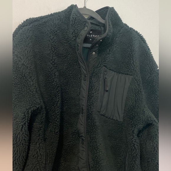 Fabletics Teddy Dark Green Full Zip Jacket Women’s size Medium - Picture 2 of 11